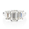 Emerald Cut 3 Across Diamond Ring