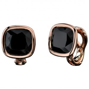 Robert Procop rose gold and black spinel earrings