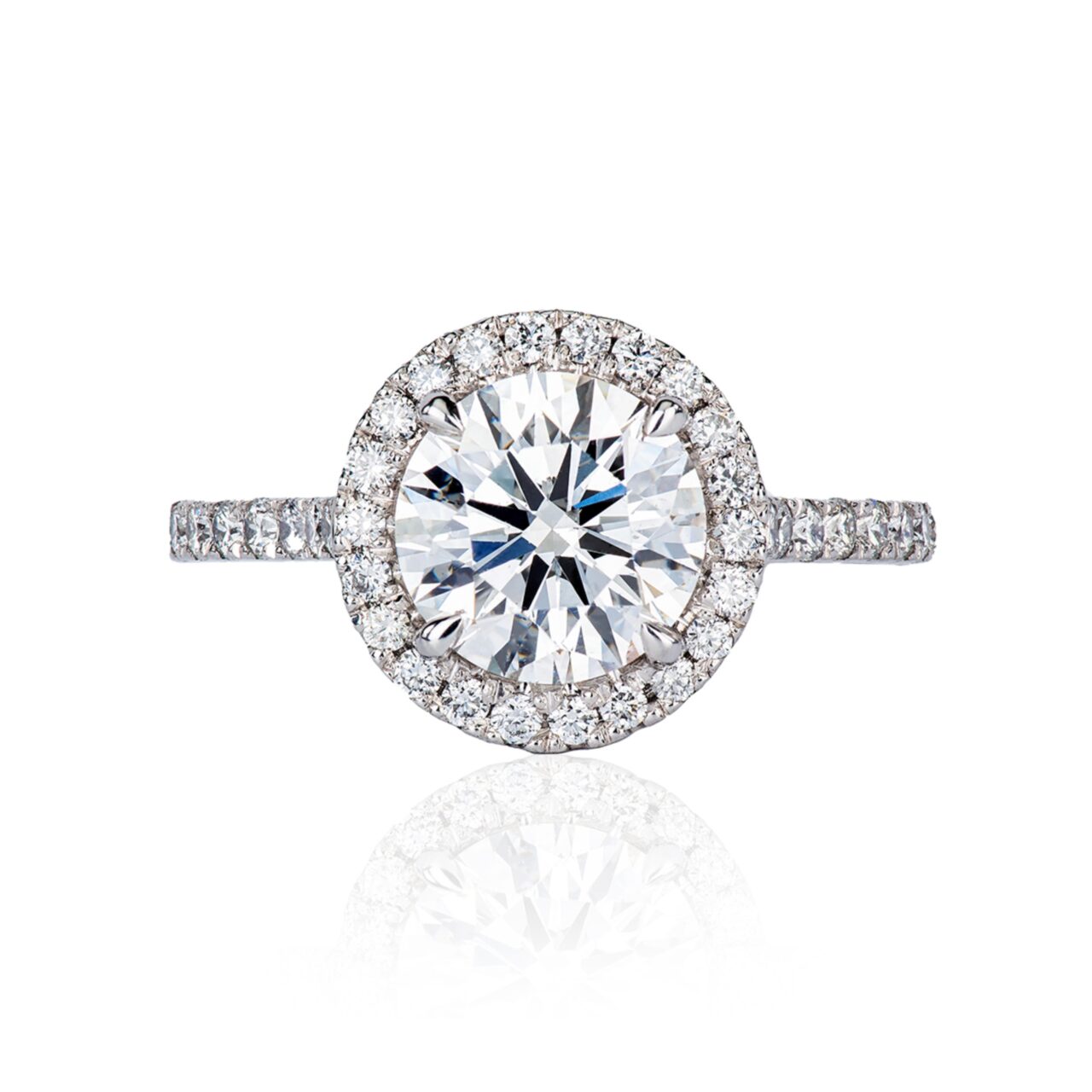 Brilliant Cut Halo Diamond Ring