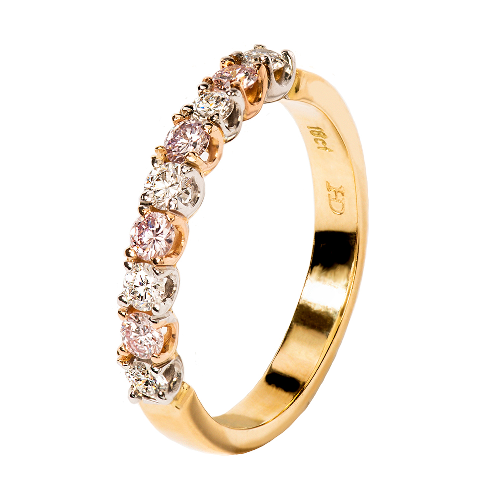 pink diamond eternity ring