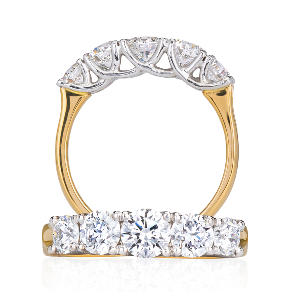 5 Stone Diamond Eternity Ring 1 5ct Total Holloway Diamonds