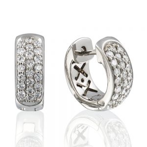 Every-day Pave Diamond Huggie Earrings