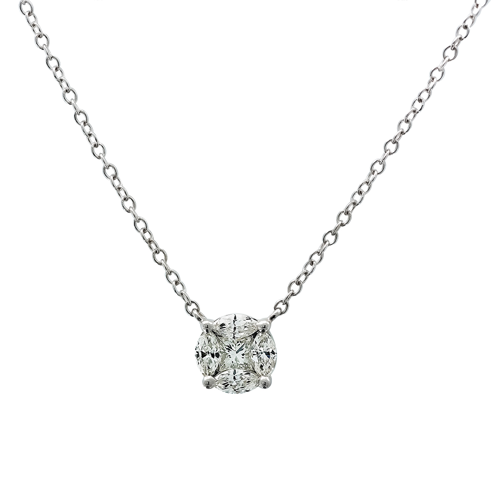 1 Carat Princess Cut Diamond Necklace – Hamra Jewelers