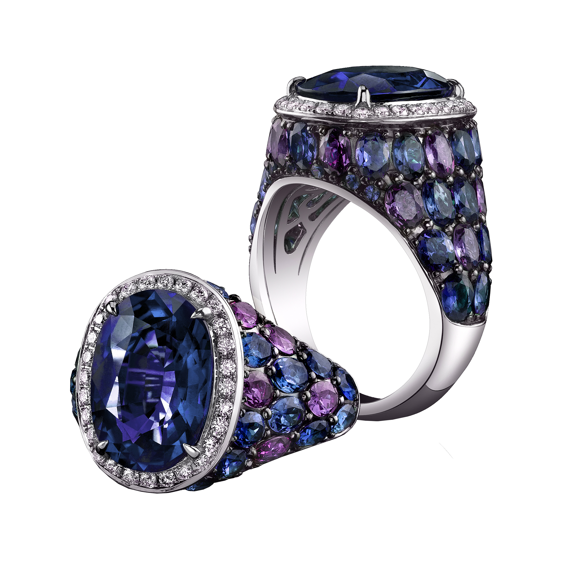 Egyptian 14ct Gold Purple Colour-Change Sapphire Ring, 11.00cts – Lillicoco