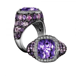 Robert Procop 2.65ct Purple sapphire Celebration Ring Holloway Diamonds