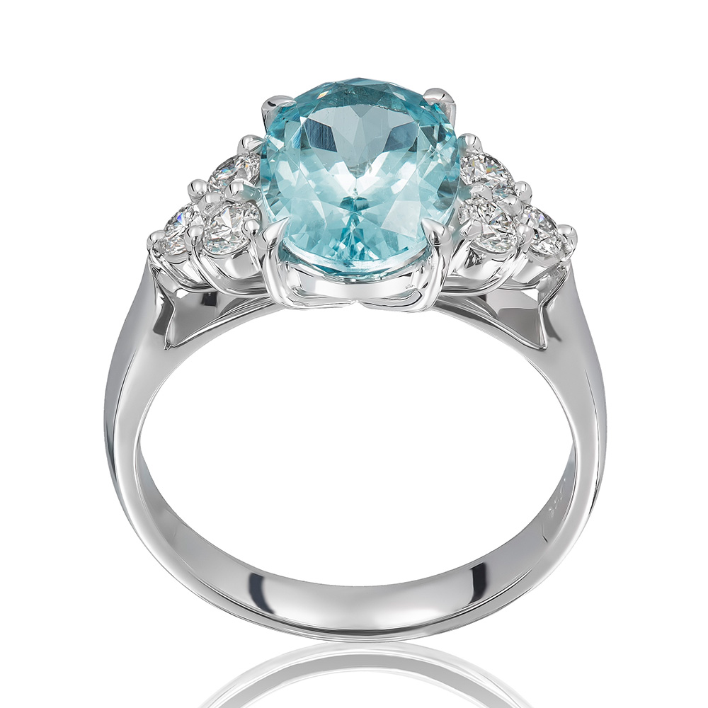 Oval Cut Aquamarine Ring