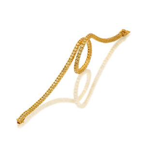 yellow gold Tennis bracelet