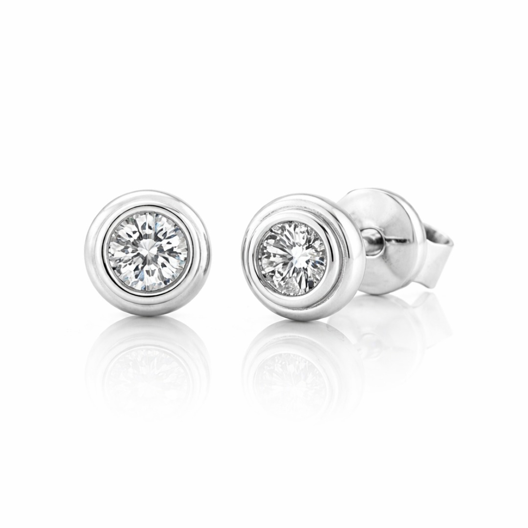 Double Bezel Diamond Studs