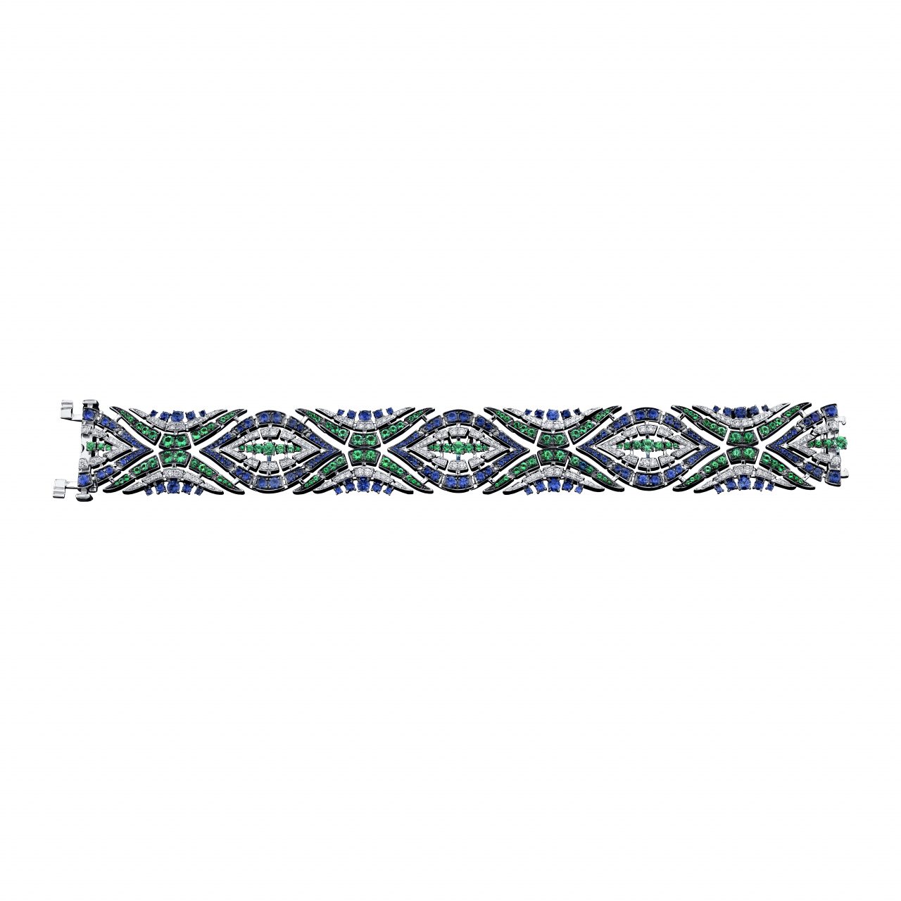 Robert Procop - Emerald & Blue Sapphire Bracelet - Image 2