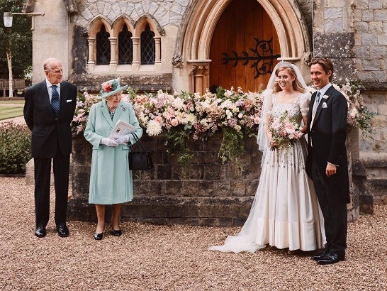Princess Beatrice of York and Edoardo Mapelli Mozzi with the Queen and Prince Philip after their Royal Wedding, Photo Source: Benjamin Wheeler