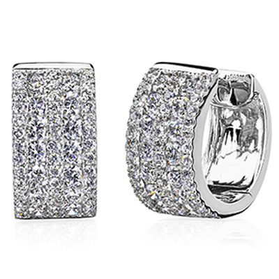 1.3ct total diamonds huggie earrings