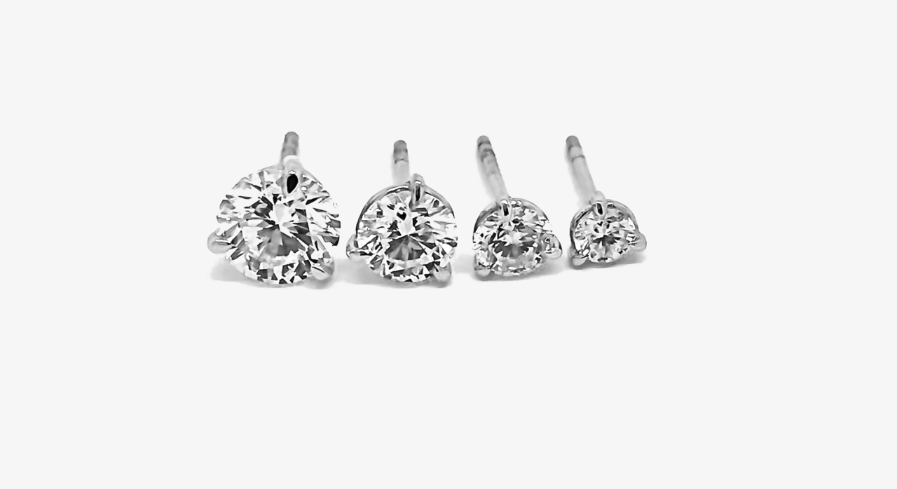 Diamond Studs in different sizes