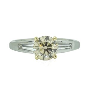 Brilliant Cut Champagne Diamond & Baguettes Ring