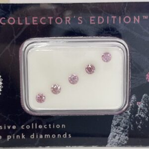 5 x Pink Argyle Diamonds in a collectors edition set