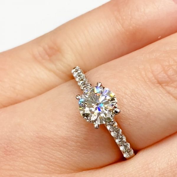 solitaire with diamond band ring
