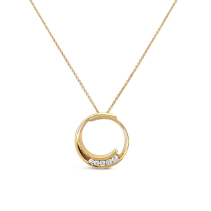 Gold Eternity Pendant with Diamonds
