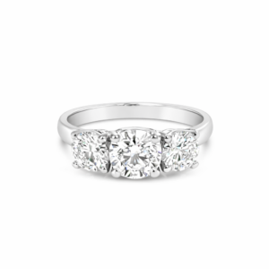 Round Diamond Trilogy Ring
