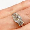 Emerald Cut 3 Across Diamond Ring - Image 3