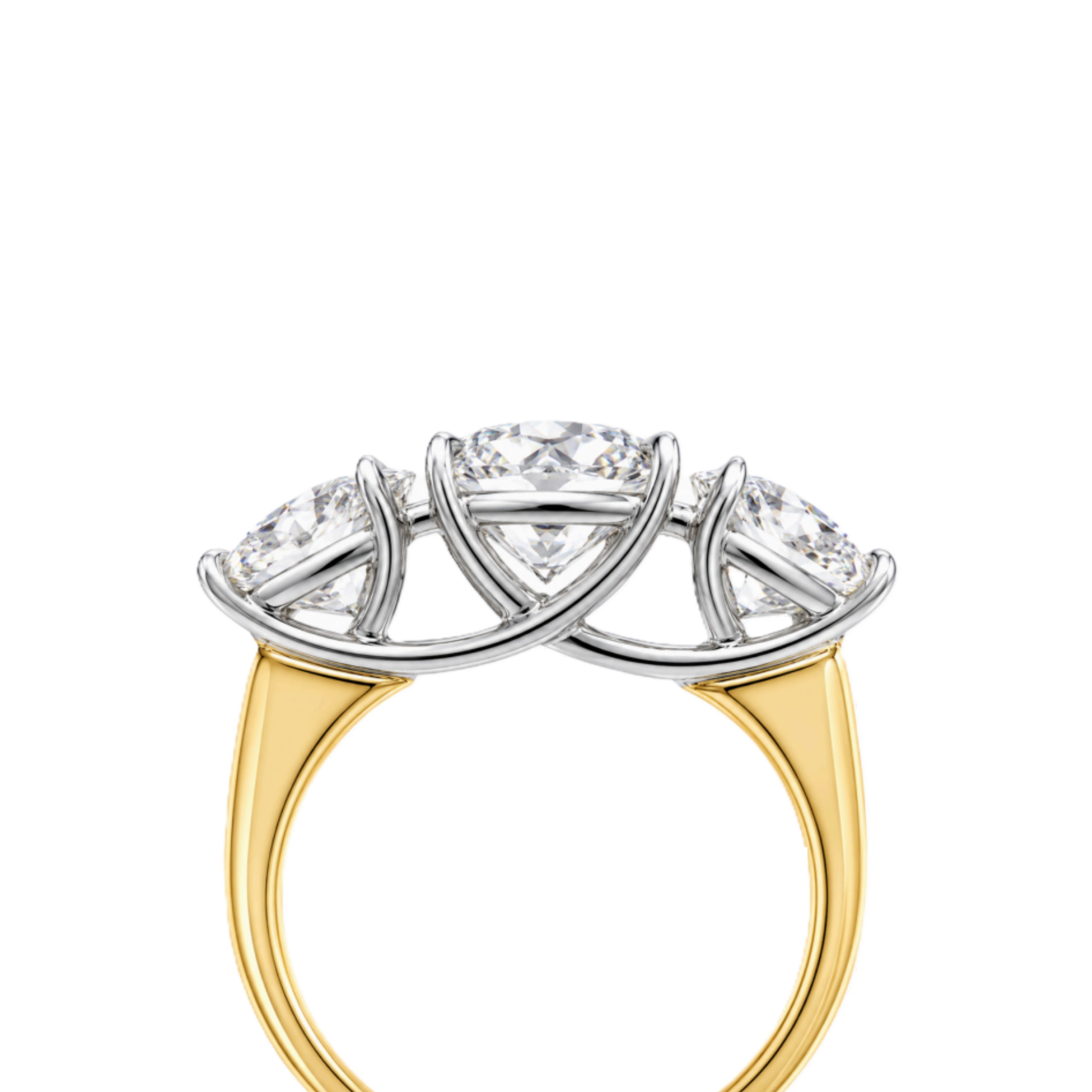 3 Across Diamond Claw Sweep Ring - Image 3