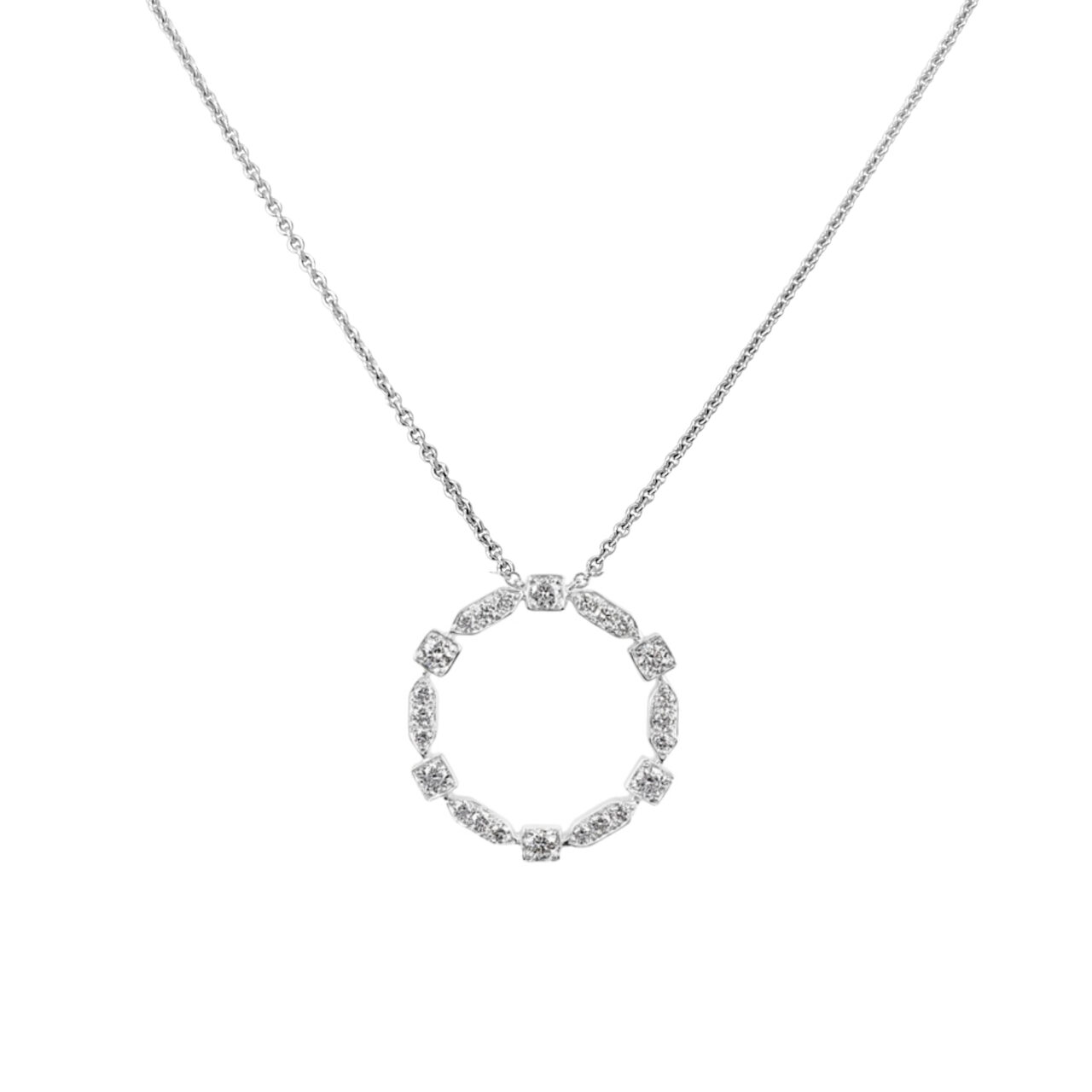 Grain Set Eternity Diamond Pendant