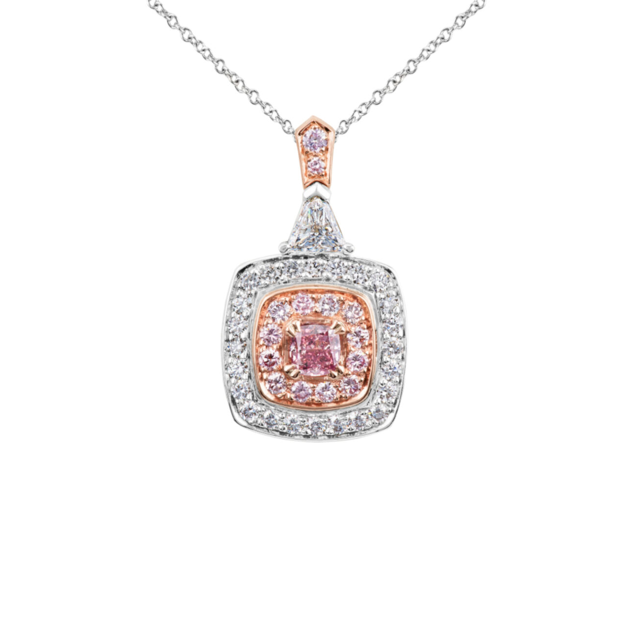 White & Argyle Pink Diamond Pendant