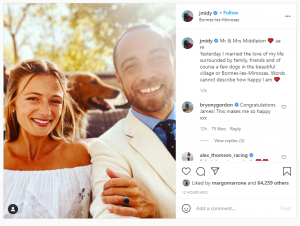 James and Alizée tie the knot