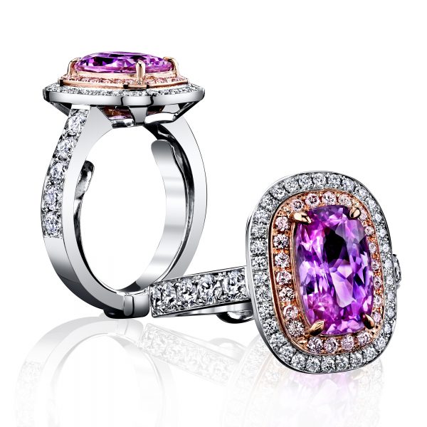 Robert Procop Pink sapphire & diamond ring