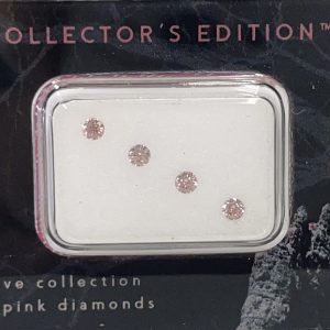 4 = 0.25ct Natural Fancy Pink Round Diamonds