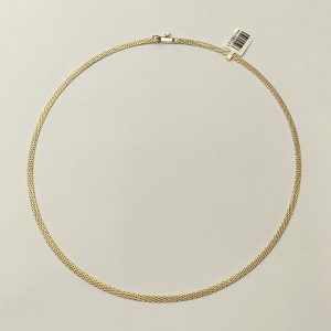gold mesh link necklet