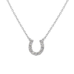 horseshoe diamond pendant