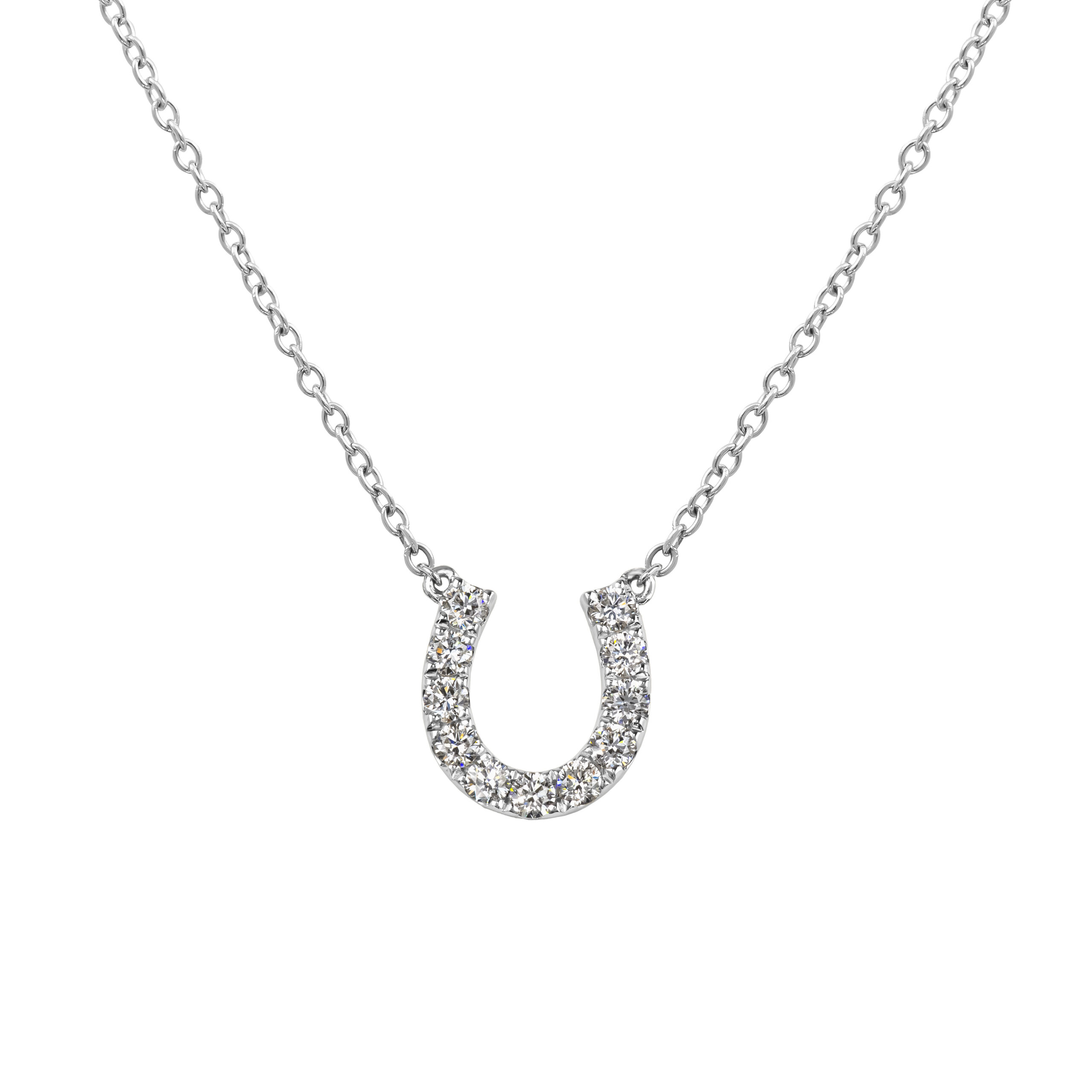 Horseshoe diamond pendant on sale