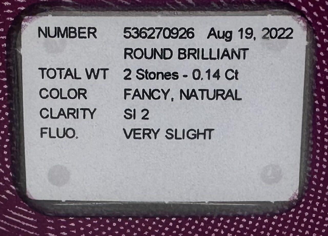 2 = 0.14ct Fancy Natural Pink Diamonds - Image 3