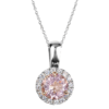 Morganite diamond pendant