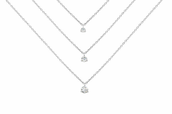 Diamond solitaire pendants