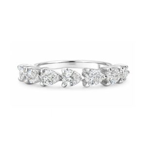 Pear Cut 7 Across Eternity Band