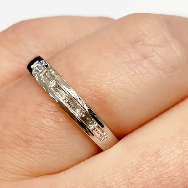 Channel set Baguette cut diamond band Holloway Diamonds