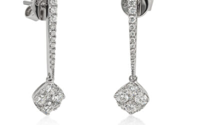 Diamond drop style earrings