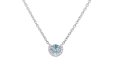 Diamond Aquamarine Necklace