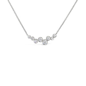 Scattered Diamond Bar Necklace