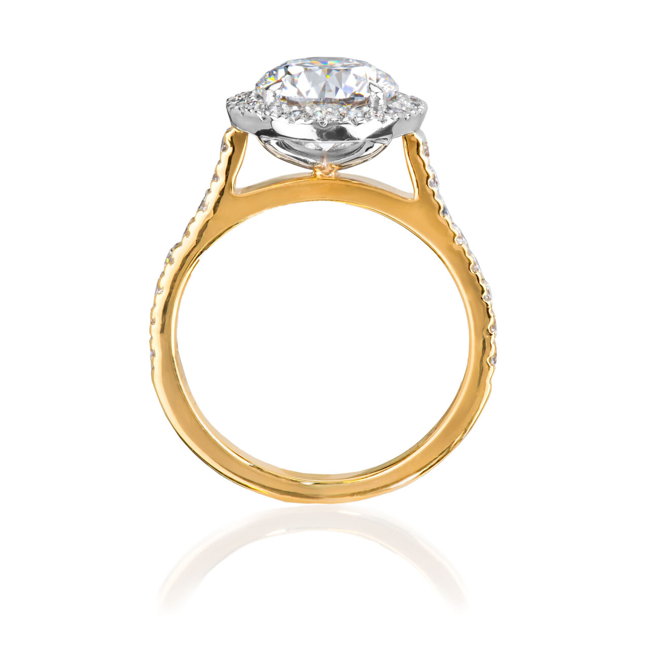 2ct Diamond Halo Ring - Image 2