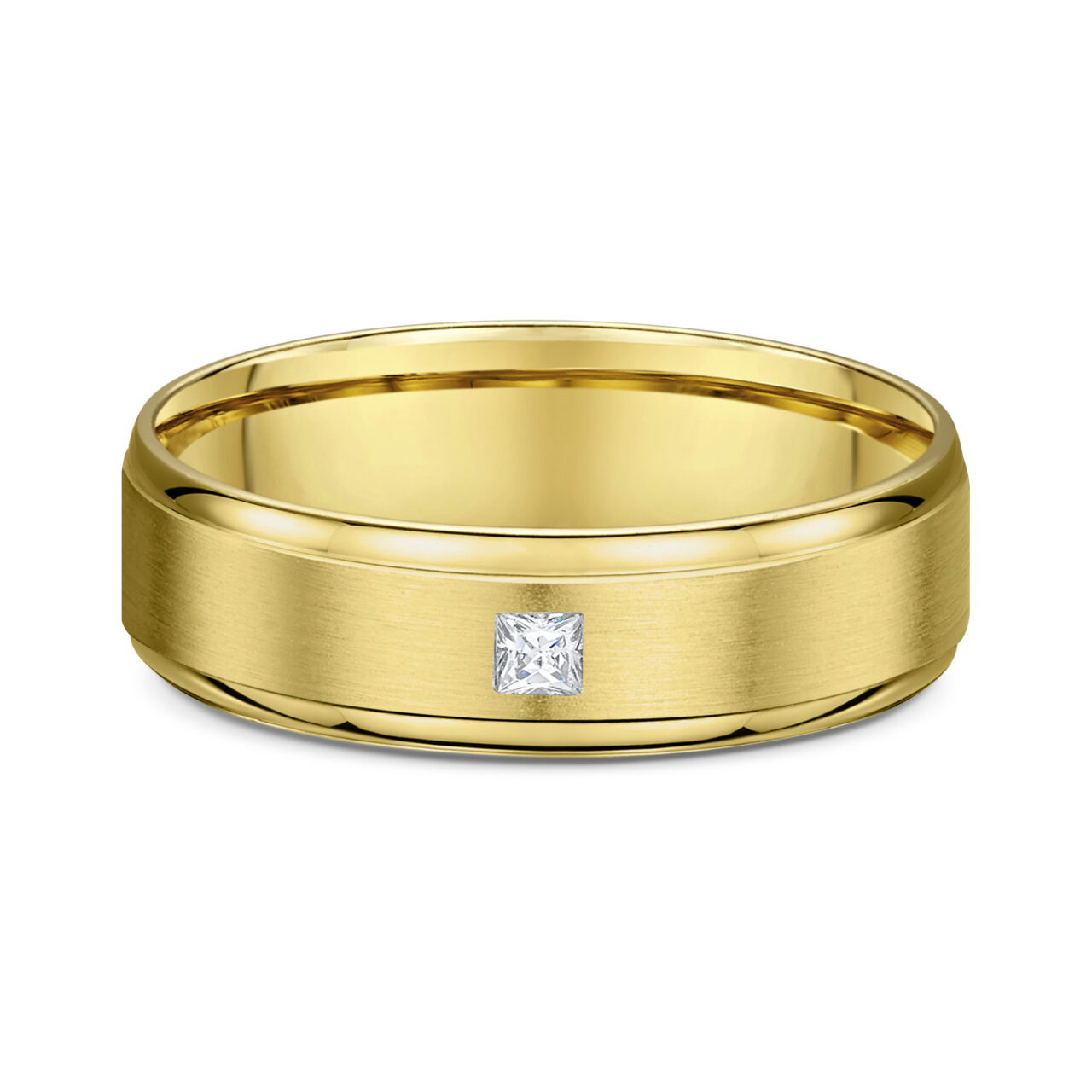Yellow gold alternative mens wedding band