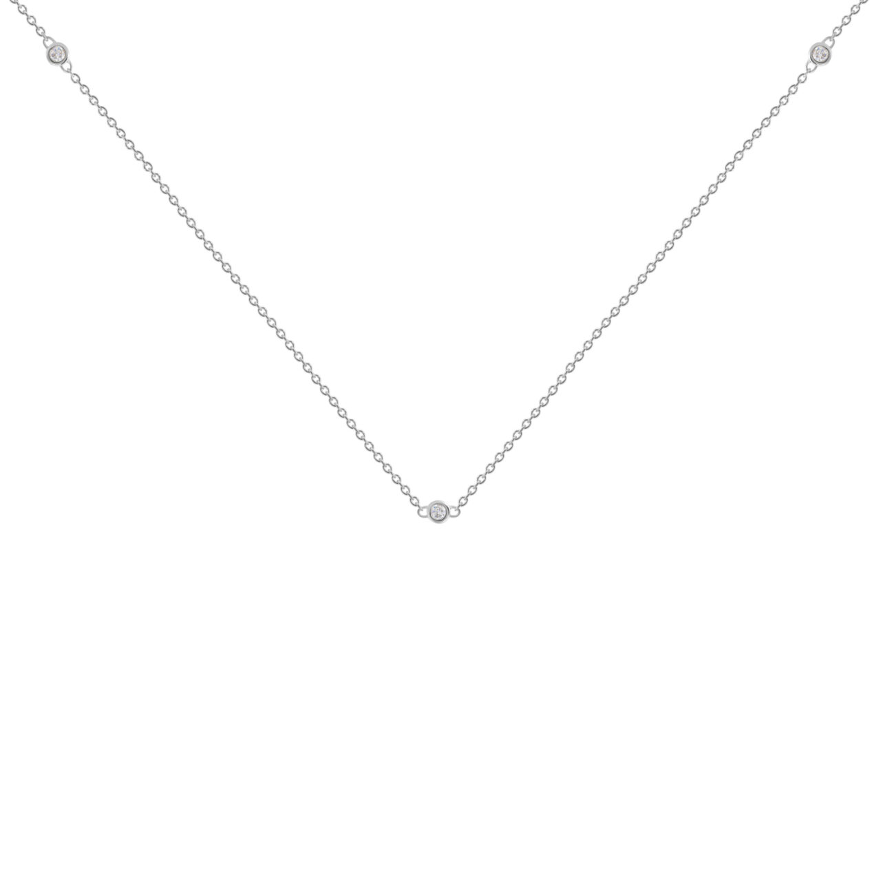 Scattered Diamond Necklace