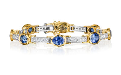 Oval Sapphire Diamond Bracelet