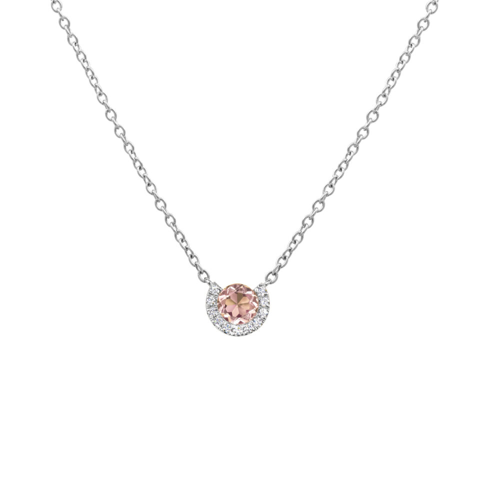 Diamond Morganite necklace