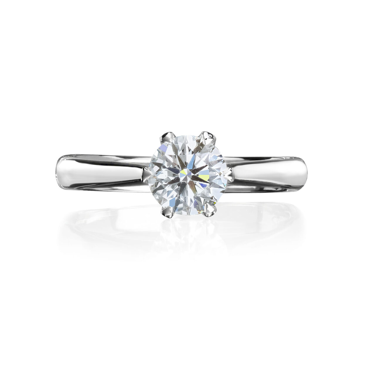 1ct Solitaire 6 Claw Diamond Ring