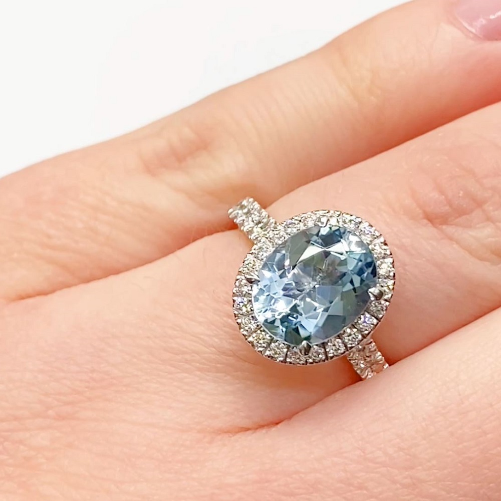 Salt and pepper diamond engagement ring | Sydney jewellers
