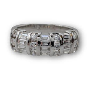 Baguette & Round Diamond Dress ring
