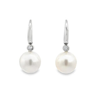 Diamond & South Sea Pearl Earrings