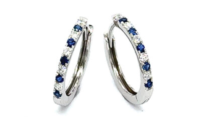Sapphire & Diamond Huggies