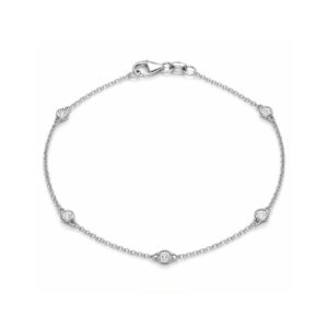 Scattered Diamond Bracelets - White Gold
